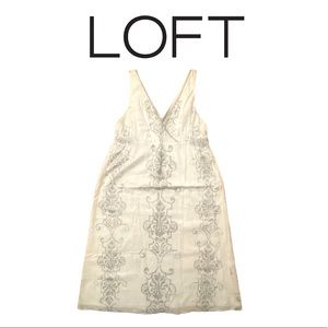LOFT graphic pattern print summer dress size 4